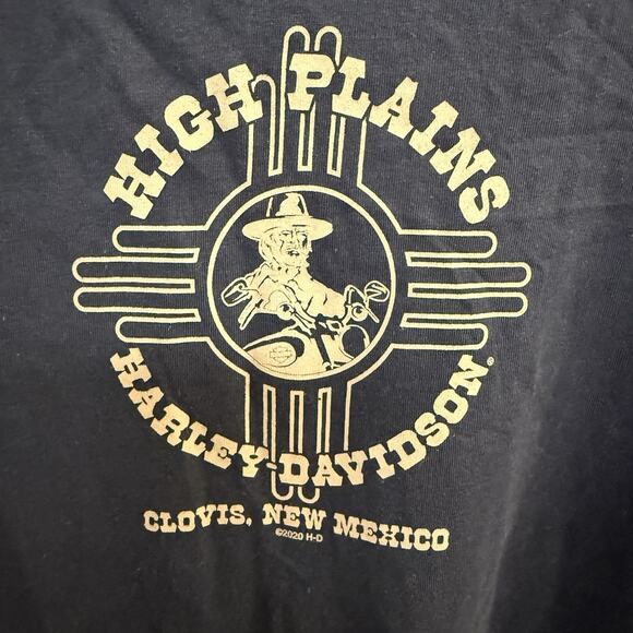 Harley Davidson Women’s‎ T-shirt XL Black Gold Crew Neck Fitted NWT - Picture 4 of 8